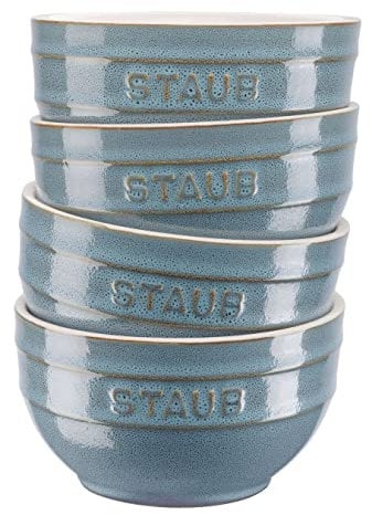STAUB, Juego de 4 cuencos redondos de cerámica de 14 cm
