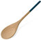Tasty Wooden Kitchen Serving Spoon, Spoon Ladle with Blue Handle, Kitchen Spoon for Cooking and Serving Food, Wooden Kitchen Utensil, Dimensions: 30 x 6.5 cm, Colours: Light Brown and Blue