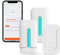 Timbre inalámbrico WiFi, kit de timbre inalámbrico de pared impermeable con botón autoalimentado, notificación de aplicación Smart Life, 35 campanillas, volumen de 4 niveles (1 botón 2 receptores)