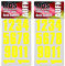 MDS Brand Zahlenaufkleber 2er/pk Selbstklebend Klebezahlen Freistehende wetterfest für Briefkasten, Mülltonne & Basteln Peel (4cm, Gelb)