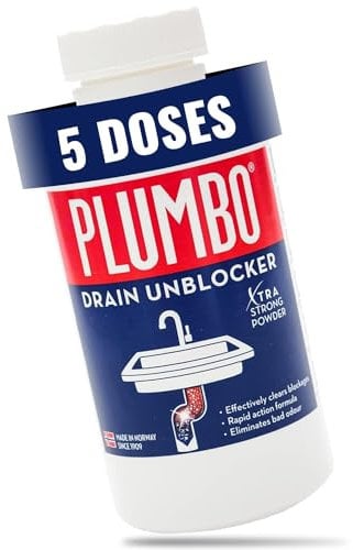 Kitchen Drain Unblocker – Extra Strong Formula – Rapid Action Cleaner & Odour Remover – Removes Blockages Fast – 5 Doses Heavy Duty Problem Solver