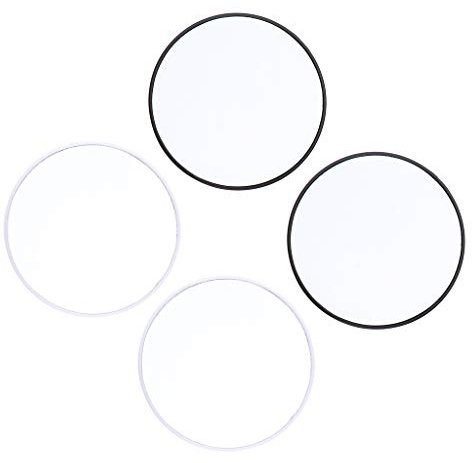 U/ D Lot de 4 miroirs de douche avec ventouse grossissant x10