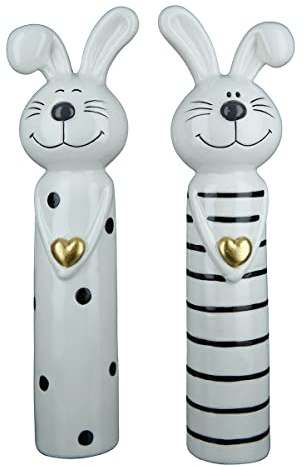 1 Porzellan Hase Loving mit Herz ca. 29 cm Sortiert