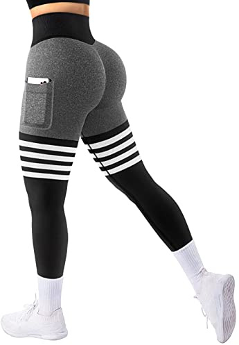 A AGROSTE Nahtlose Workout-Leggings für Damen, Po-Hebeeffekt, hohe Taille, Yogahose