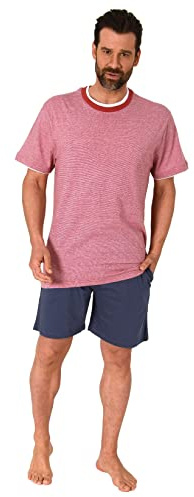 Normann Herren Kurzarm Shorty Pyjama in chilliger Optik - auch in Übergrössen