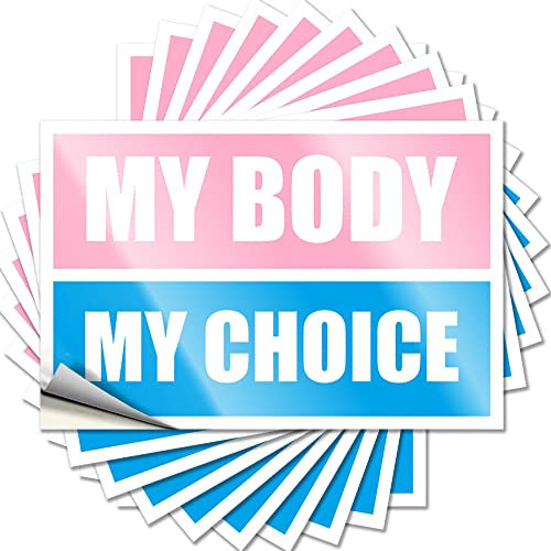 Dsoluuing Auto-Aufkleber für Männer, My Body My Choice Frauenrechte, lustiger Aufkleber, 10 Stück, Autozubehör, lustiger Stoßstangen-Aufkleber (Größe: 8 x 12 cm)