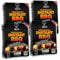 Big K Disposable Instant BBQ Tray - Pack of 4 All In One Barbecue Instant Light Charcoal Grill Trays with Topline Card. Ideal for Garden BBQs, Camping, Outdoor Parties and Picnics.