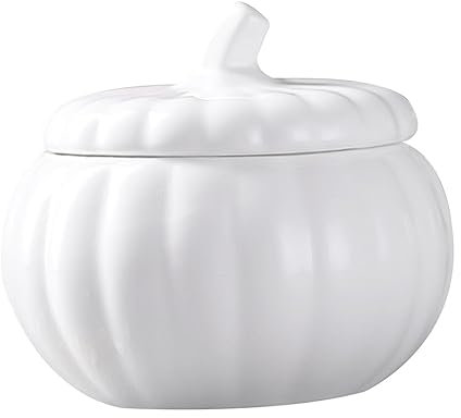 Anneome 1 Pc Coppa Zuppa Di Zucca Ciotola Di Zuppa Di Vapore Scodella Domestica Ciotole Di Cereali Ciotola Di Pasta Zuccheriere Immersione Ceramica Bianca Ciotola Per Merenda Condimento