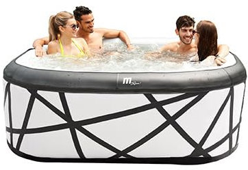 PureHaven aufblasbarer Whirlpool 185x185x68 cm für 6 Personen selbstreinigend inkl. Filterkatuschen und Abdeckung Leergewicht 35 kg