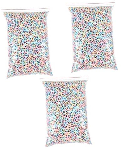 Toyvian 3stücke Farbige Schaumstoffkugeln Für Deko Bunte Füllmaterialien Für Bastelprojekte Hochzeiten Partys Makronen-Foam Zufälligen Farben