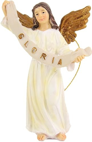 FADEDA Engel/Höhe:12 cm/handbemalt/detailgetreue Krippen Figuren - Weihnachten Tisch Dekoration Krippe Zubehör