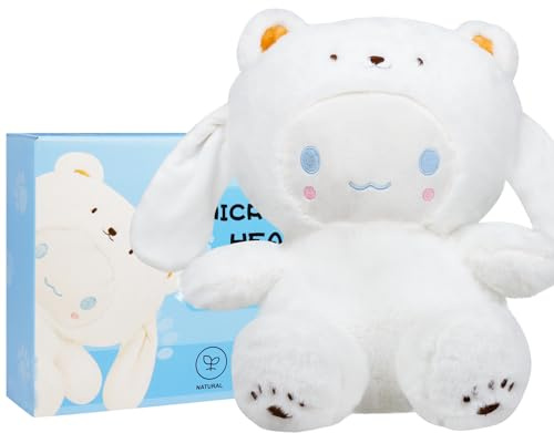 Microwave Heating Pad, Heatable Stuffed Animals for Period, Cramps Pain Relief, Cute Soft Cozy Pillow Plush Heatable Warmies Stuffed Animals Gifts for Women, Teens (Dog)