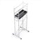 DRABEST Hector PRO - Leiter - Gerüst - Klappleiter - Aluminiumleiter - Leitergerüst - Max. Arbeitshöhe 4,73 m - Mehrzweckleiter - Trittleiter, Baugerüst, für Garten, Haushalt, BAU - Aluminium - Mobil
