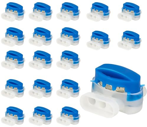 Morsetti per Cavi/Cavo,Set di Connettori,Connettori Elettrici Impermeabili Cavo Connettore con Gel per Filo Perimetrale Robot Tagliaerba Giardino Outdoor e Rasaerba,20 Pezzi