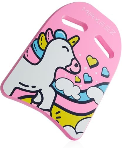 MAXEEZ® Schwimmbrett für Kinder [ab 15 kg] - Schwimmhilfe zur Verbesserung des Schwimmstils - Schwimmlernhilfe mit idealem Auftrieb - kein Aufsaugen von Wasser - speziell für Kinder 3-10 Jahre - Pink