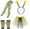 GALPADA Das Bienen-Kostüm-Zubehör-Set Umfasst Tutu-Rock Bienen-Antenne Bopper-Stirnband Gestreifte Oberschenkelhohe Beinstulpen Und Handschuhe Für Bienen-Cosplay