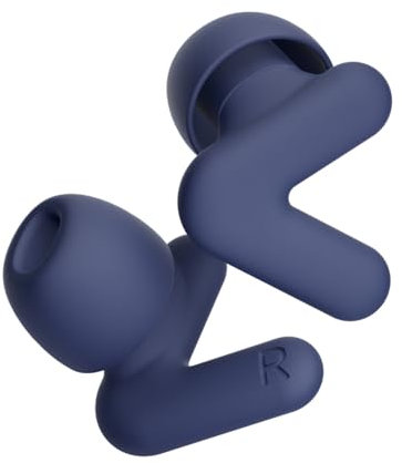 Alpine Silence - Ultrakomfortable Ohrstöpsel zum Schlafen, Konzentrieren & Reisen - Wiederverwendbare Gehörschutz Ohrenstöpsel - Innovative V-Form & weiche Stöpsel in XS/S/M/L - Dunkelblau