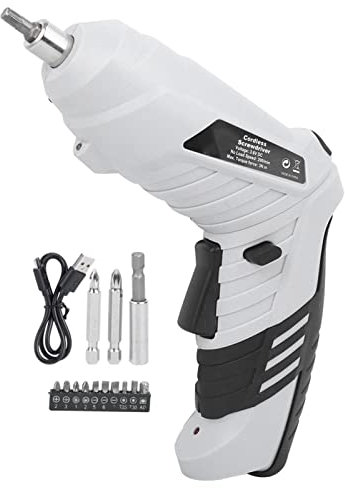 Kit Trapano Avvitatore Elettrico Senza Fili Ricaricabile Agli Ioni di Litio con Luce Lavoro a LED per la Casa