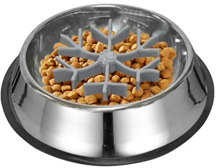 Anti-Choking Dog Bowl,Slow Eating Dog Bowl - Food Grade Non-Slip Dishwasher Safe Fast Eaters Dog Food Bowl Reduces Gulping