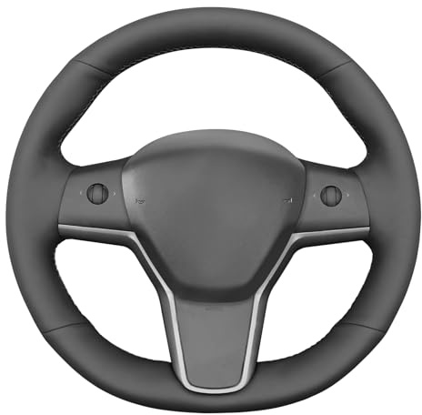 MEWANT Housse de Volant à Coudre pour Tesla Model 3 Tesla Model Y | Sur Mesure pour Tesla Model 3 2017-2023 / Model Y 2020-2023 Respirant Pour Volants Chauffants Durable