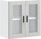 vidaXL Küchen-Hängeschrank mit Glastür Porto Betongrau, Wandschrank Küche, Wandschrank, Oberschrank, Küchenschrank, Hängeschrank, Oberschrank Küche