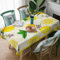 Christmas Table Cloth Lemon Linen Table Cloth Dust-Proof Shrink-Proof Waterproof Table Cover For Kitchen Dinning Picnic Tabletop Decoration Xmas Candle Pattern Oblong Rectangle