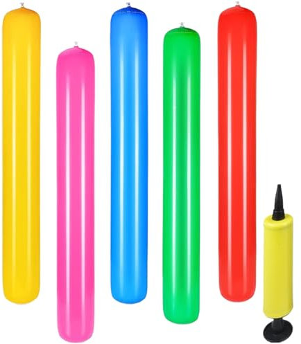 Langlebige, aufblasbare Poolnudel, bunt, auslaufsicher, mit Pumpe, PVC + ABS, vielseitige Schwimmhilfe für Pool-Partys, Strandtage, Urlaub und Bräunung