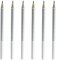 Bleistift Jumbo Grip 2B,Extra Dicke und Ergonomische Dreikant Bleistifte,Silberfarbene Hülle,Weicher Minen (Härtegrad 2B),Idal für Schule,Büro und Gastronomie(6er Pack)