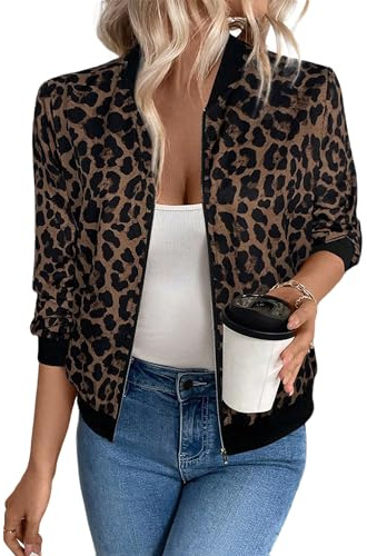LEBOOBELL Giubbotto bomber donna giacca Casual con maniche lunghe Zip primavera-autunno con tasche taglie da M-XXL
