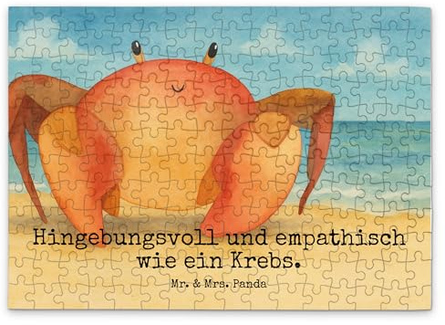 Mr. & Mrs. Panda Puzzle Sternzeichen Krebs Design 192 Teile - Geschenk, 300, 1000, Meerestier, 1500, 2000, Geburtstag Juli, Meer, Krabbe, Krebse, 500