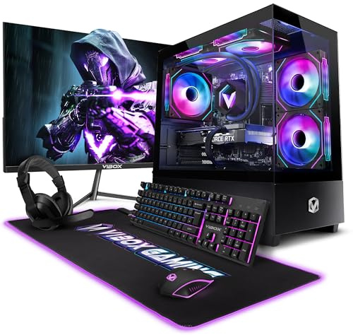 Vibox IV-646 Gaming PC Bundle • AMD Ryzen 7 5700X 8-Core • Nvidia RTX 5050 8GB • 16GB RAM • 500GB SSD • Windows 11 • 23 Monitor • WiFi