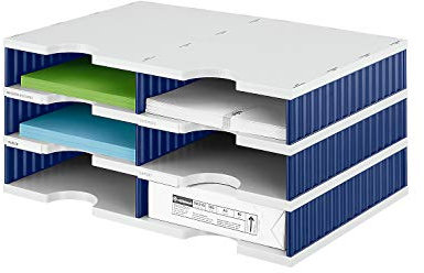 styrodoc Sortierstation Duo mit 6 Fächern/268020338 BxTxH 485x331x223 grau/blau