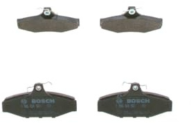 Bosch BP309 - Brake Pads Car Rear Axle - 1 Set of 4 Pads | Bosch Quality - Reduced Noise and Dust - ECE-R90 Certified - Copper-Free