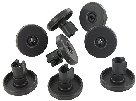 Paxanpax Non-Original Zanussi ZDT6255/JLDWW1201/ESL6115/ZSF6128/ZSF6120 Type Lower Basket Wheel, Pack of 8, Grey