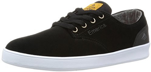 Emerica Herren The Romero Laced Skate-Schuh, Schwarz/Schwarz/Weiß, 40 EU