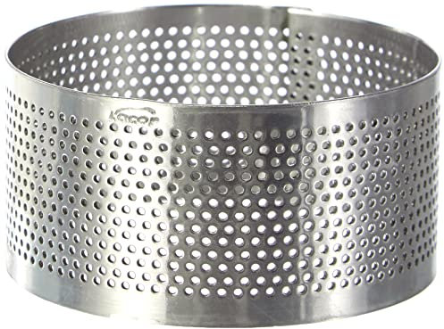 LACOR 68547 Cercle Rond perforé Acier Inoxydable Gris 7 cm, 7 x 7 x 4 cm