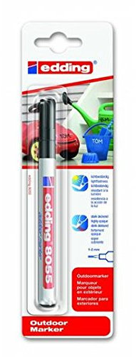 Edding Außen 8055 Marker Outdoor 1-2 mm Wetterfest Universal - Schwarz