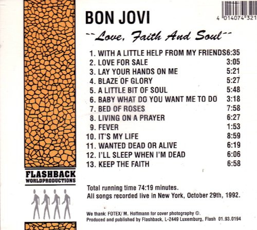 Love, faith and soul (live, New York, Oct. 29th, 1992)