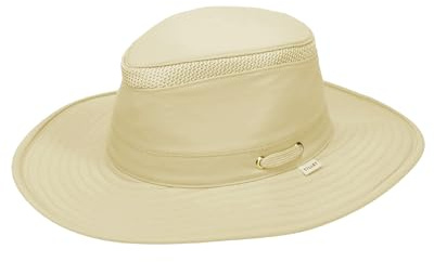 Tilley Mens Womens LTM8 Water Repellant Sun Protection Guaranteed for Life Airflo Mesh Hat Khaki