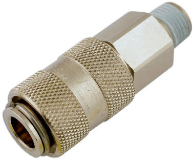 Connect 35187 Cyclone Double Action Male Air Line Coupling 1/4 2pc