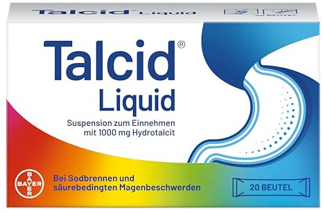 Talcid Liquid - Arzneimittel bei Sodbrennen und säurebedingten Magenbeschwerden - mit 1000 mg Hydrotalcit - 1 x 20 Beutel