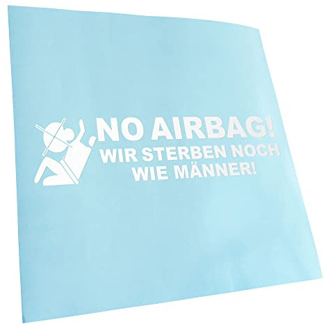 Kiwistar - Autoaufkleber - No Airbag - Heckscheibe Auto Aufkleber wetterfest für Kfz LKW Mofa Truck - Sticker außen selbstklebend Tuning Zubehör für Fenster Fahrzeug Scheibe