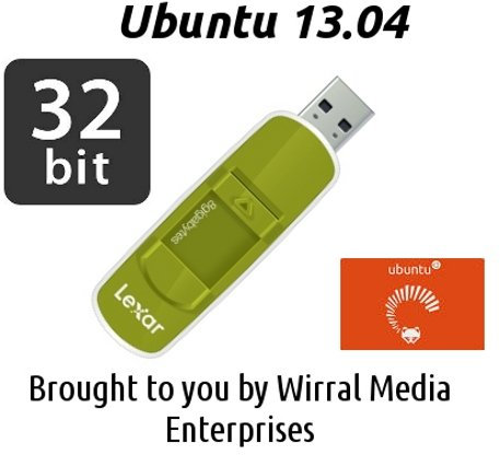 UBUNTU LINUX 13.04 FULL OPERATING SYSTEM AND SOFTWARE ON A VERBATIM 8GB (USB) STICK