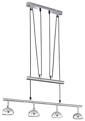 Trio Leuchten LED-JoJo-Pendelleuchte in Kunststoff chromfarbig 372810406