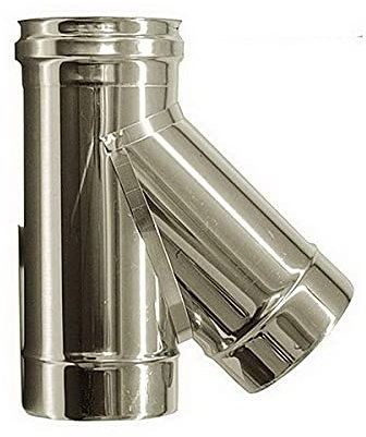 Raccordo T 135° canna fumaria DN 120 tubo acciaio inox 316