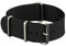 Infantry Unisex 22mm Uhrband Militär Schwarz Durchsteck-Uhrenarmband Armband Natoband Nato Nylon Strap Ersatz-Watch Armband mit Edelstahl Metall Schließe für Herren Damen