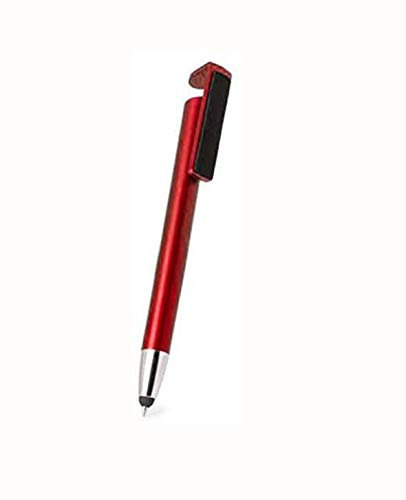 STIMA Puntero 4 en 1 Boligrafo Lapiz Tactil Limpia Pantalla Mini Soporte para movil Multiuso para Smartphone y Tablet