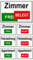 Zimmer-Appartement-Ferienwohnung-auch mit Eigentext-Frei/Belegt-Wechsel-30 x 20 cm-40 x 30 cm-60 x 40 cm-Schild-Aluminium-Vermietung-Hotel-Pension-Hinweisschild-Türschild (30 x 20 cm Ferienwohnung)