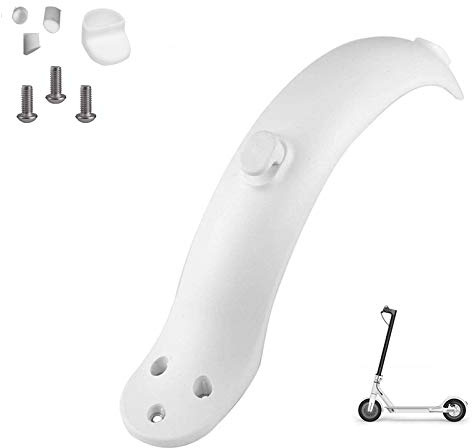 Konesky Guardabarros Trasero, Reemplazo Scooter Eléctrico Compatible con Xiaomi Mijia M365, Pieza de Reparación con Gancho (Negro, Blanco)