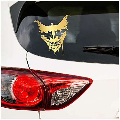 Joker Aufkleber Sticker Dekor Folie Autoaufkleber K077 (Gold Metallic, 20x19 cm)